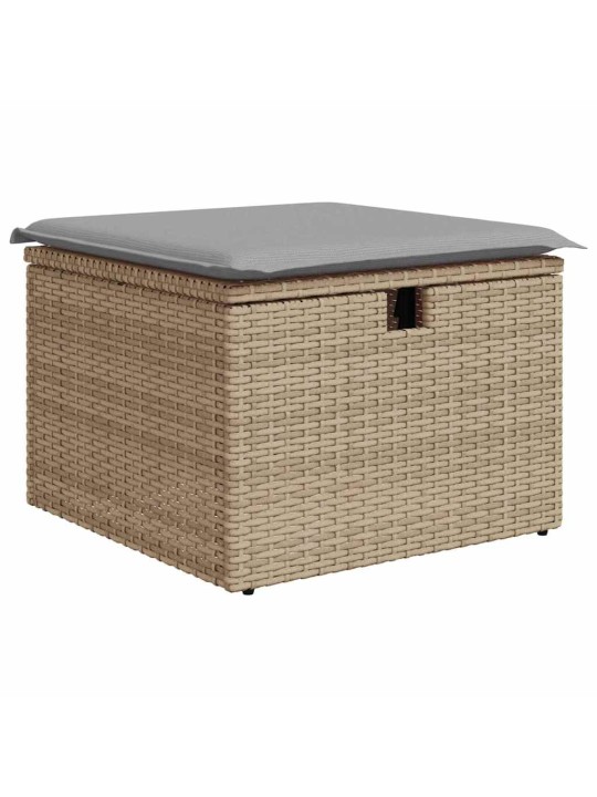 Dārza dīvānu komplekts ar spilvenu 7 pcs bēša 55 x 62 x 69 cm