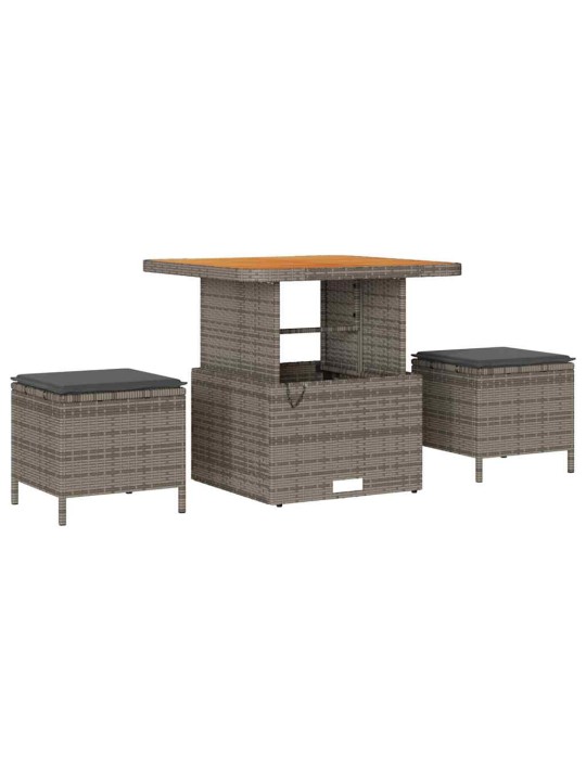 Dārza dīvānu komplekts ar spilvenu 8 pcs pelēka 80 x 80 x 71 cm