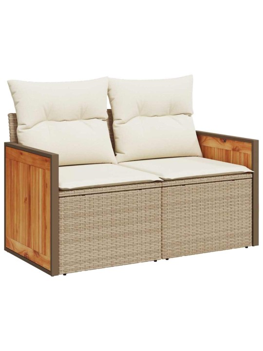 Dārza dīvānu komplekts 8 pcs bēša un krēmkrāsa 80 x 80 x 71 cm