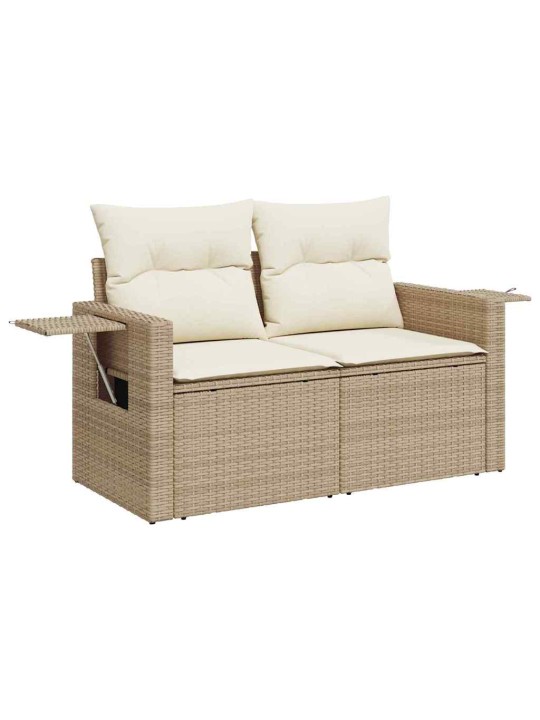Dārza dīvānu komplekts 10 pcs bēša un krēmkrāsa 80 x 80 x 71 cm