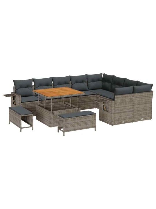 Dārza dīvānu komplekts manuāls 12 pcs pelēka 100 x 100 x 71 cm