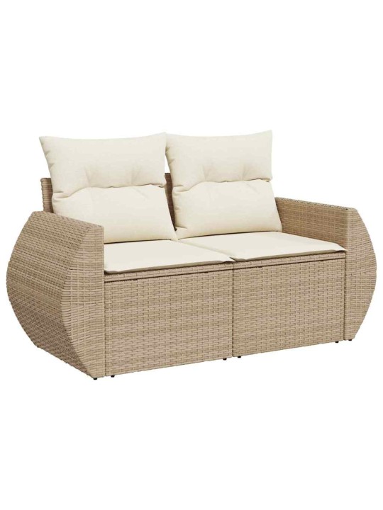 Dārza dīvānu komplekts 8 pcs bēša un krēmkrāsa 80 x 80 x 71 cm