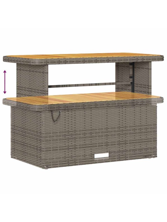 Dārza dīvānu komplekts 10 pcs pelēka 110 x 55 x 71 cm