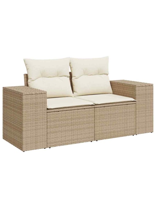 Dārza dīvānu komplekts 8 pcs bēša un krēmkrāsa 80 x 80 x 71 cm