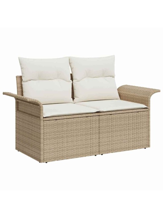 Dārza dīvānu komplekts 8 pcs bēšs un krēms 80 x 80 x 71 cm