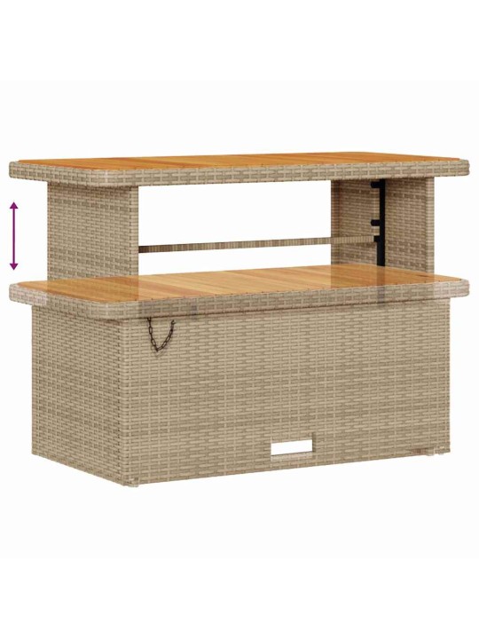 Dārza dīvānu komplekts 9 pcs bēšs un krēms 110 x 55 x 71 cm