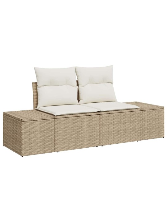 Dārza dīvānu komplekts 8 pcs bēšs un krēms 80 x 80 x 71 cm