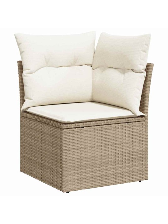 Dārza dīvānu komplekts 8 pcs bēšs un krēms 80 x 80 x 71 cm