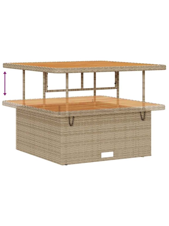 Dārza dīvānu komplekts 14 pcs bēšs un krēms 110 x 55 x 71 cm