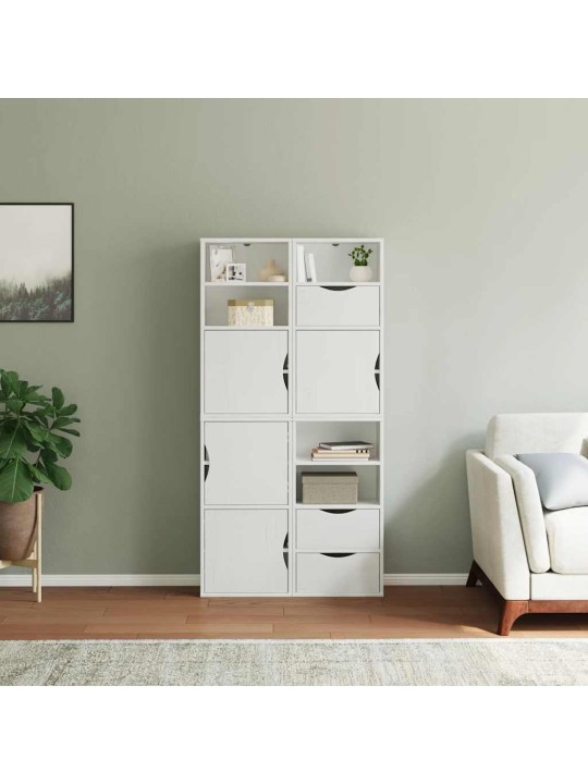 Sānu skapji 4 gab., odda, balts, 40x24x79 cm, priedes masīvkoks