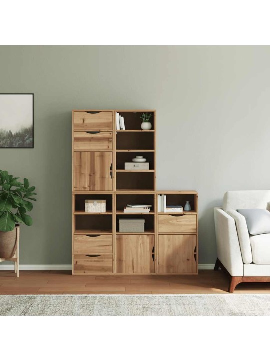 Sānu skapji 5 gab., odda, 40x24x79 cm, priedes masīvkoks