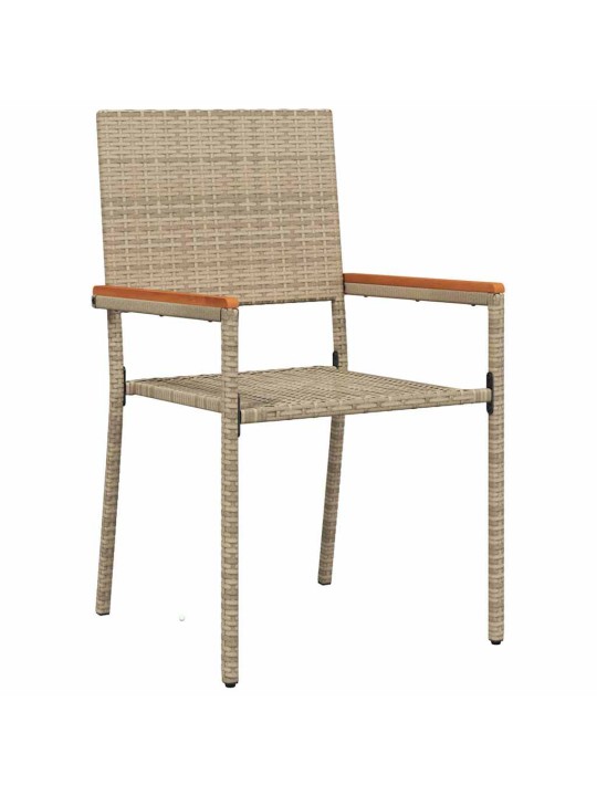 Dārza ēdamgalds 3 pcs bēša 90 x 90 x 75 cm poliratāns