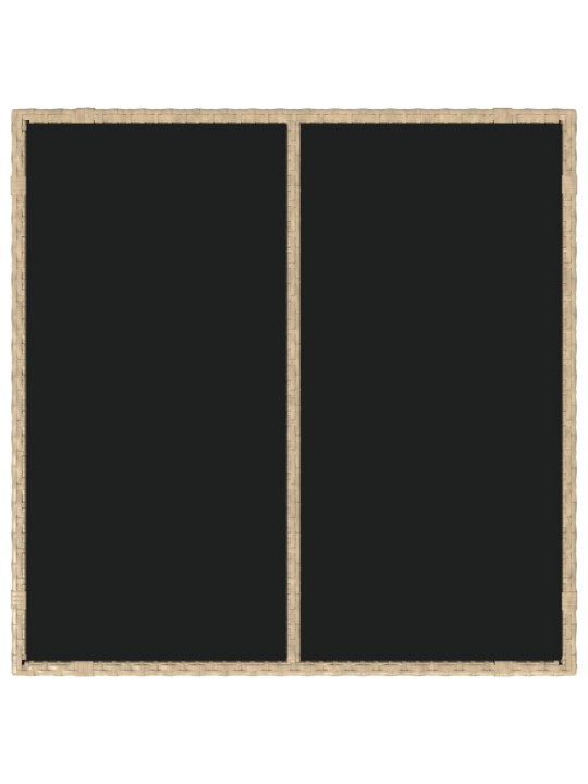 Dārza ēdamgalds 3 pcs bēša 90 x 90 x 75 cm poliratāns