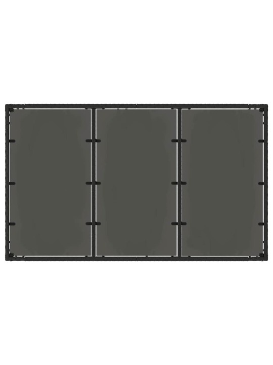 Dārza ēdamgalds 5 pcs melna 150 x 90 x 75 cm poliratāns