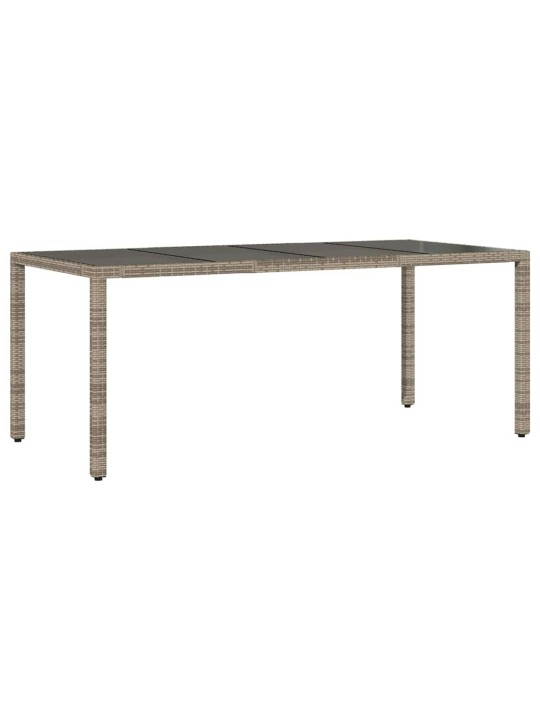 Dārza ēdamgalds 7 pcs pelēka 190 x 90 x 75 cm poliratāns