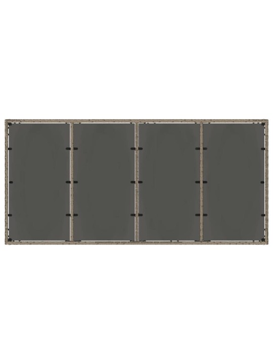 Dārza ēdamgalds 7 pcs pelēka 190 x 90 x 75 cm poliratāns