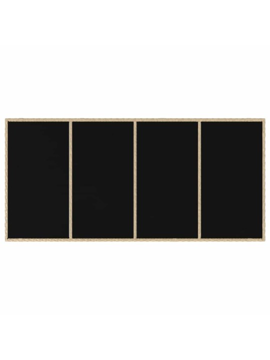 Dārza ēdamgalds 9 pcs bēša 190 x 90 x 75 cm poliratāns