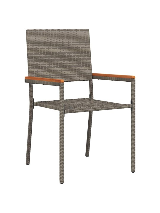 Dārza ēdamgalds 3 pcs pelēka 90 x 90 x 75 cm poliratāns