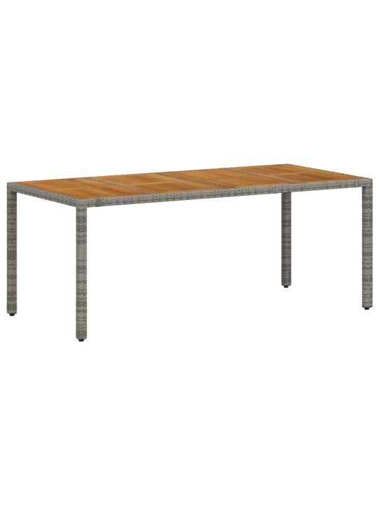 Dārza ēdamgalds 7 pcs pelēka 190 x 90 x 75 cm poliratāns