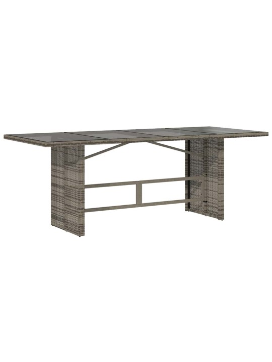 Dārza ēdamgalds 7 pcs pelēka 190 x 80 x 75 cm poliratāns