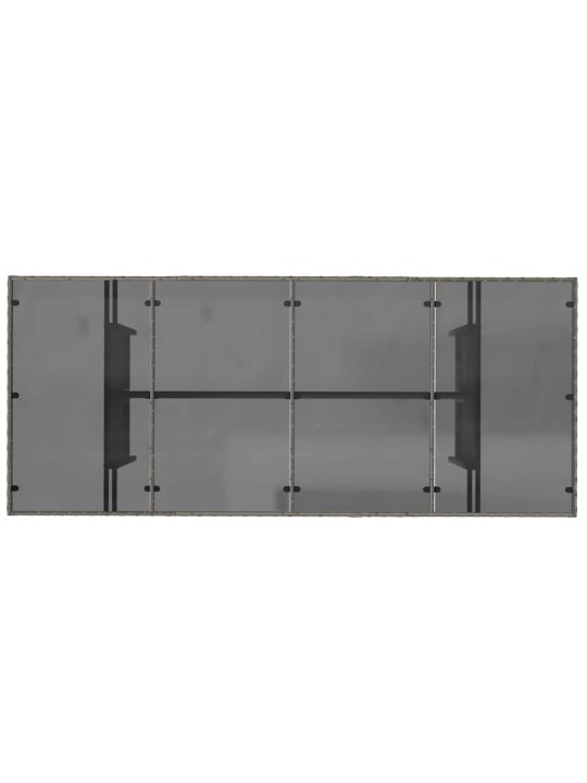 Dārza ēdamgalds 7 pcs pelēka 190 x 80 x 75 cm poliratāns
