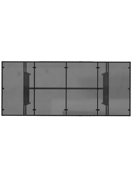 Dārza ēdamgalds 9 pcs melna 190 x 80 x 75 cm poliratāns