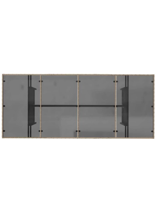 Dārza ēdamgalds 9 pcs bēša 190 x 80 x 75 cm poliratāns