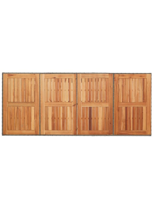 Dārza ēdamgalds 7 pcs pelēka 190 x 80 x 75 cm poliratāns