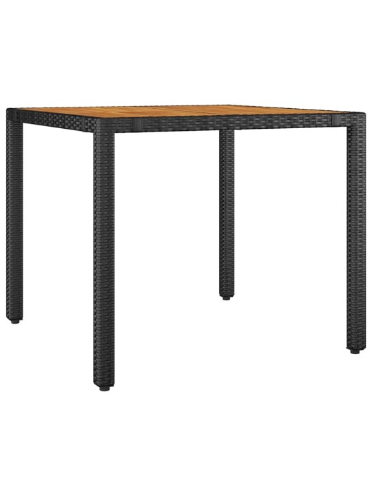 Dārza ēdamgalds 3 pcs melna 90 x 90 x 75 cm poliratāns