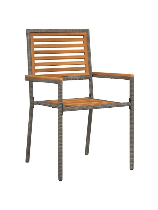 Dārza ēdamgalds 3 pcs pelēka 90 x 90 x 75 cm poliratāns