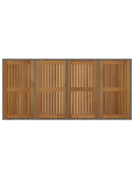 Dārza ēdamgalds 7 pcs pelēka 190 x 90 x 75 cm poliratāns