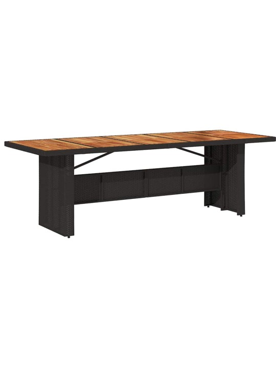 Dārza ēdamgalds 11 pcs melna 240 x 90 x 75 cm poliratāns