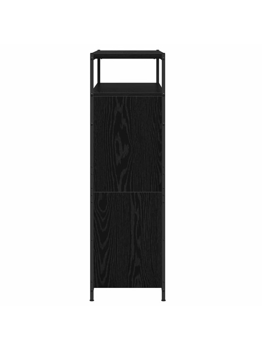 Apavu skapis melns ozols 100 x 34 x 112 cm inženierijas koks