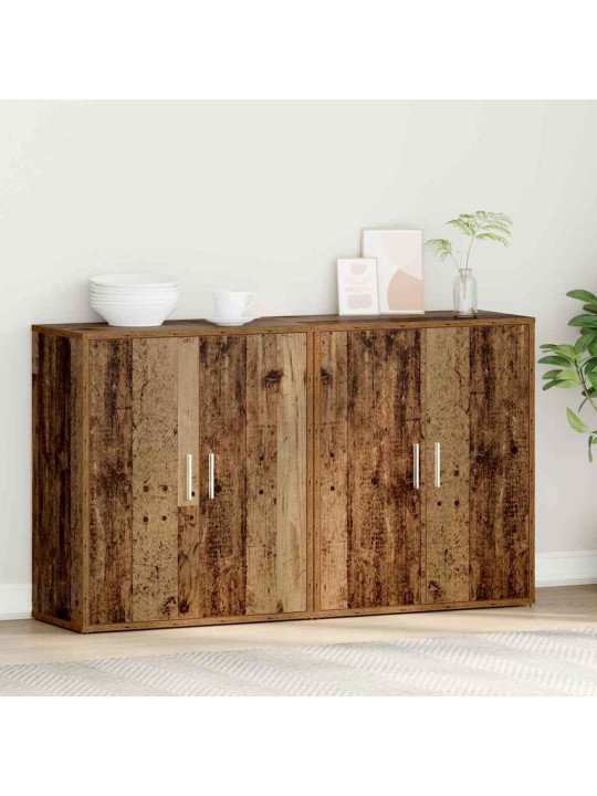 Augstais skapītis 2 pcs vecs koks 60 x 31 x 70 cm