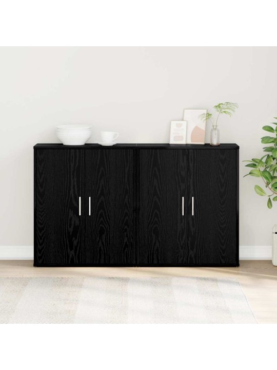 Augstais skapītis 2 pcs melns ozols 60 x 31 x 70 cm