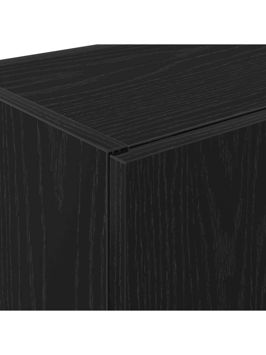 Virtuves skapis melns ozols 60 x 50 x 180 cm inženierijas koks