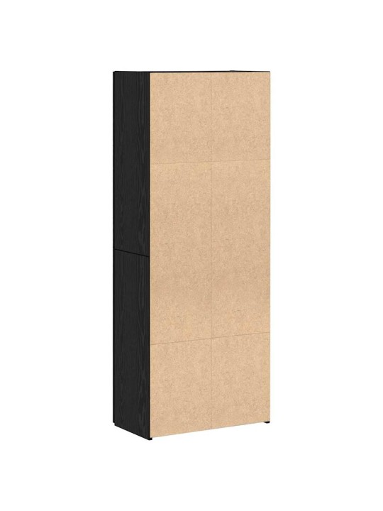 Biroja skapis 2 pcs melns ozols 60 x 32 x 153 inženierijas koks