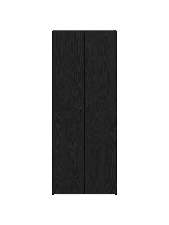 Biroja skapis 2 pcs melns ozols 60 x 32 x 153 inženierijas koks