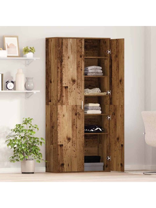 Augstais skapītis vecs koks 80 x 35 x 180 cm inženierijas koks