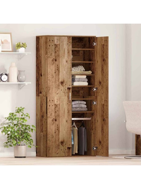 Augstais skapītis vecs koks 80 x 39 x 178 cm inženierijas koks