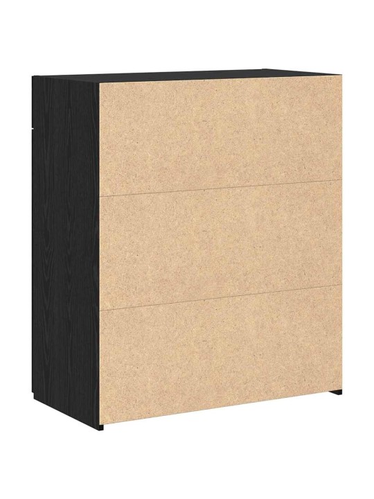Skapītis melns ozols 80 x 42.5 x 93.5 cm inženierijas koks
