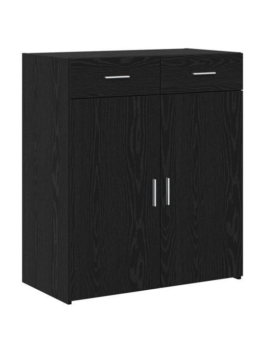 Skapītis melns ozols 80 x 42.5 x 93.5 cm inženierijas koks