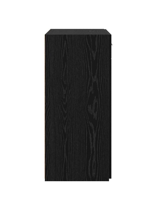 Skapītis melns ozols 80 x 42.5 x 93.5 cm inženierijas koks
