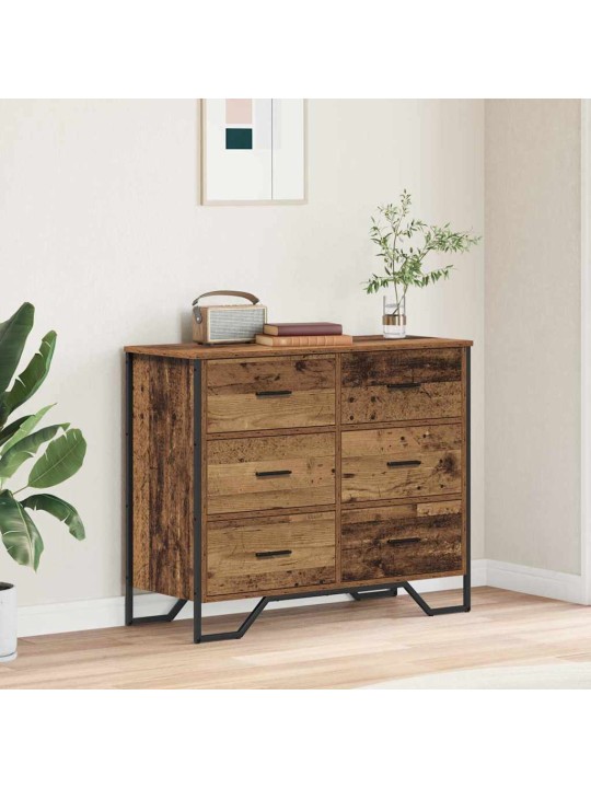 Atvilktņu skapis ar atvilktni vecs koks 91 x 35.5 x 74.5 cm