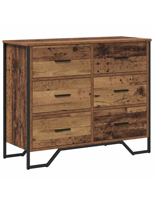 Atvilktņu skapis ar atvilktni vecs koks 91 x 35.5 x 74.5 cm