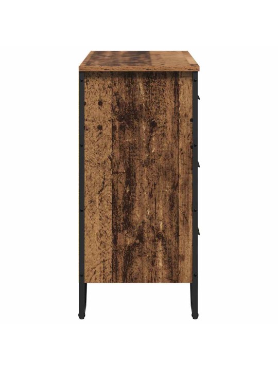 Atvilktņu skapis ar atvilktni vecs koks 91 x 35.5 x 74.5 cm