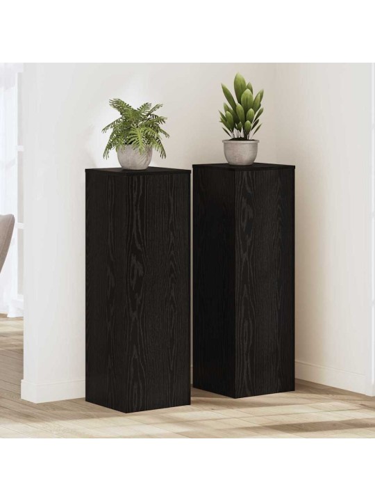 Augu statīvs 2 pcs melns ozols 33 x 33 x 100 cm