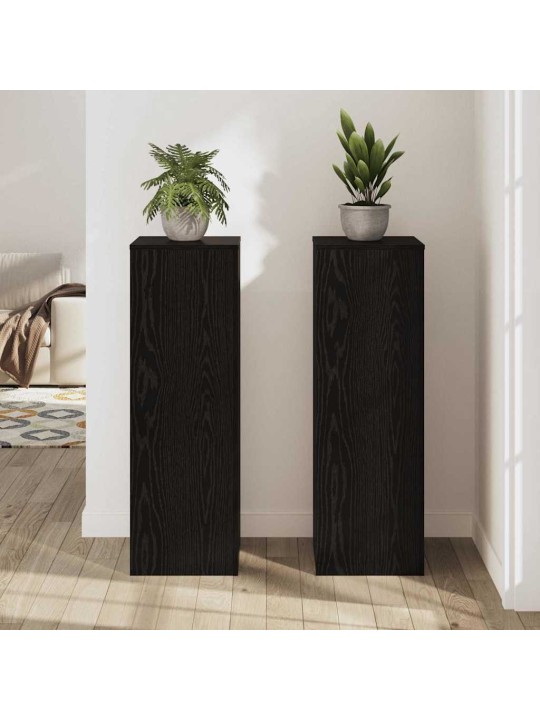 Augu statīvs 2 pcs melns ozols 33 x 33 x 100 cm