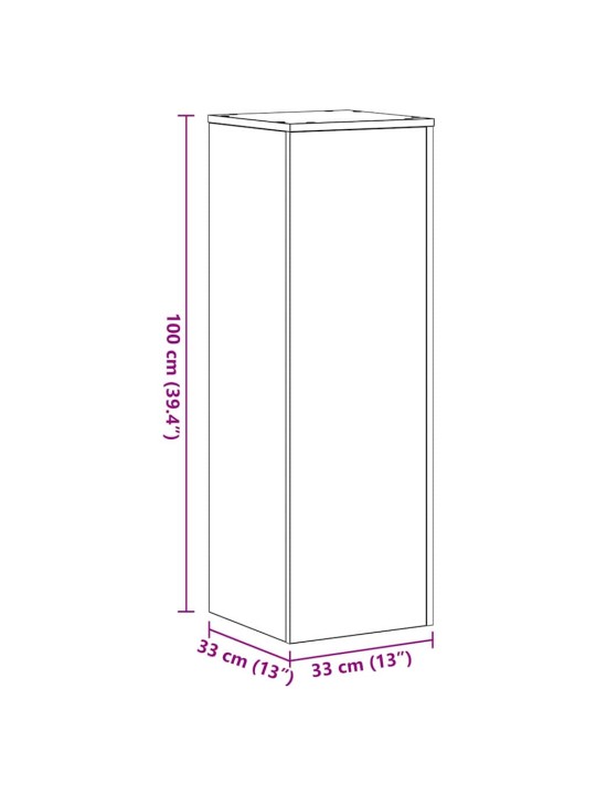 Augu statīvs 2 pcs melns ozols 33 x 33 x 100 cm