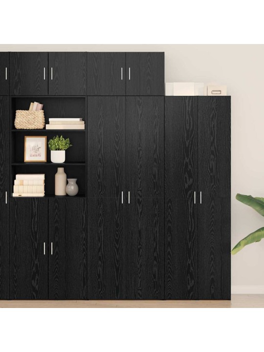Skapītis melns ozols 70 x 42.5 x 225 cm inženierijas koks